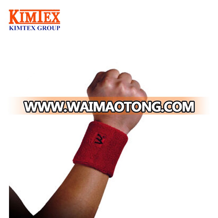 OEM Promotional Terry Cotton Sports Wristband with customer logo